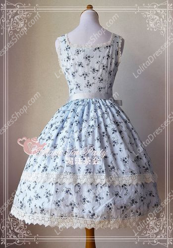 Sweet Magic Tea Party JSK Floral Piece of Flower Knot Lolita Dress