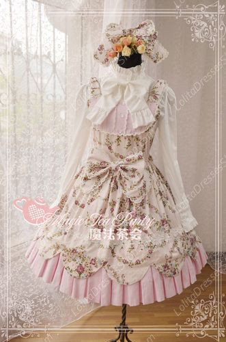 Sweet Magic Tea Party JSK Floral Spring Knot Lolita Dress