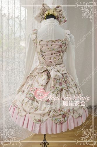 Sweet Magic Tea Party JSK Floral Spring Knot Lolita Dress