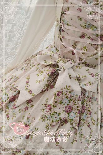 Sweet Magic Tea Party JSK Floral Spring Knot Lolita Dress