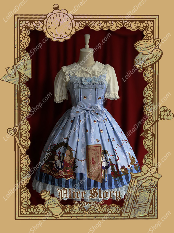 Sweet Cotten Print Alice Story Infanta Lolita JSK