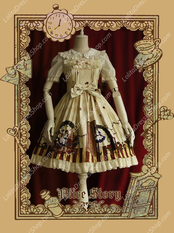 Sweet Cotten Print Alice Story Infanta Lolita JSK