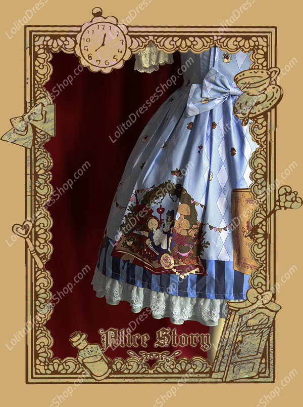 Sweet Cotten Print Alice Story Infanta Lolita JSK