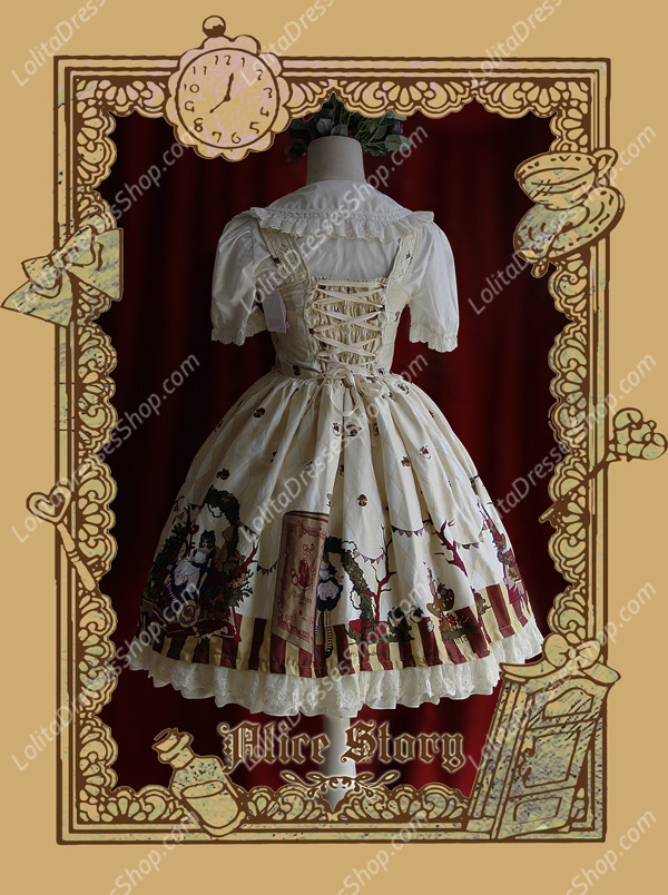 Sweet Cotten Print Alice Story Infanta Lolita JSK