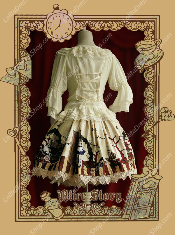 Sweet Cotten Print Alice Story Infanta Lolita JSK