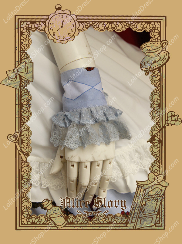 Sweet Cotten Print Alice Story Infanta Lolita Hand Cuff