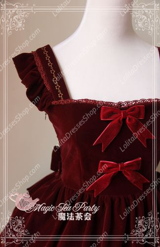 Sweet Magic Tea Party JSK Floral Christmas Embroidery Lolita Dress