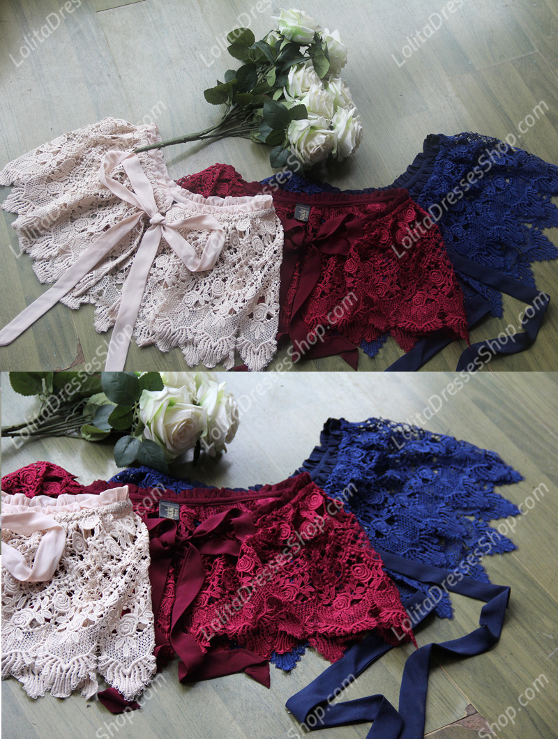 Sweet Cotten Hollow Lace Infanta Lolita Cape