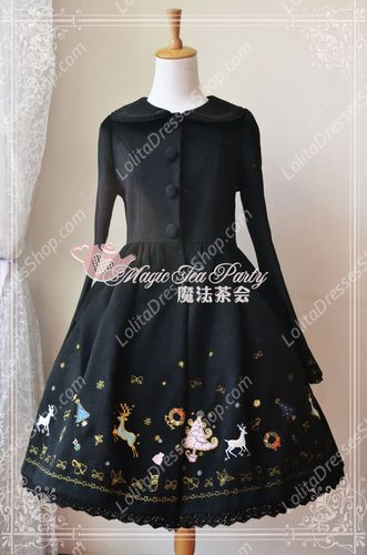 Sweet Magic Tea Party JSK Floral Christmas Embroidery Lolita Coat