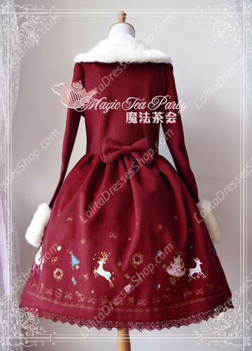 Sweet Magic Tea Party JSK Floral Christmas Embroidery Lolita Coat