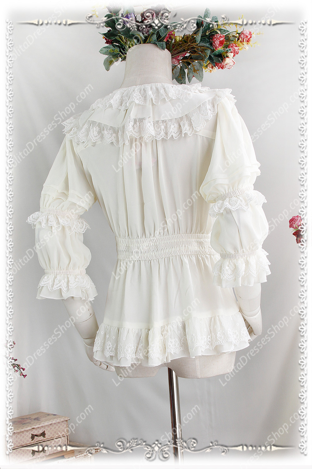 Sweet Lace Chiffon Three Quarter Infanta Lolita Shirt