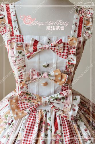 Sweet Magic Tea Party JSK Floral Strawberry Jam Lolita Dress