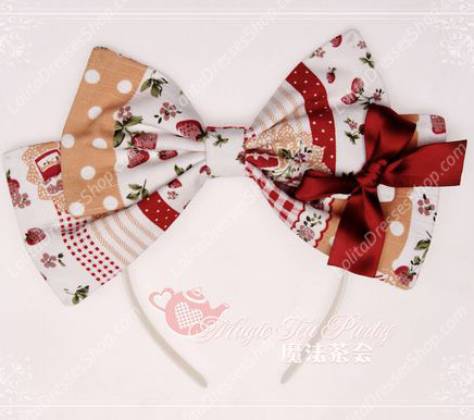 Sweet Magic Tea Party JSK Floral Strawberry Jam Lolita Headband