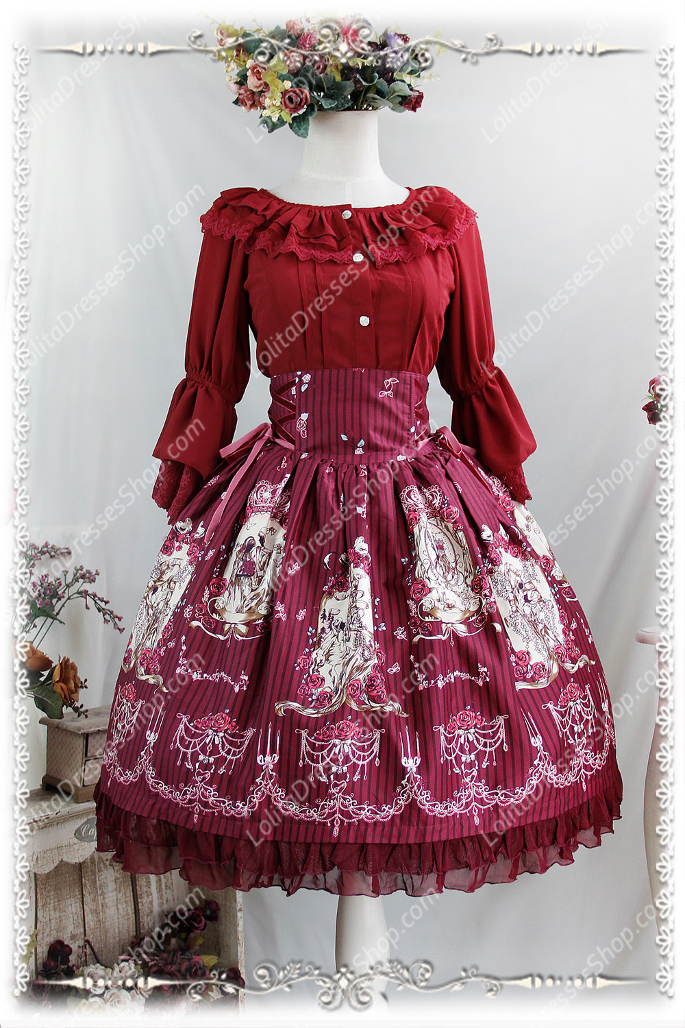 Sweet Cotten Print Tangled Infanta Lolita SK