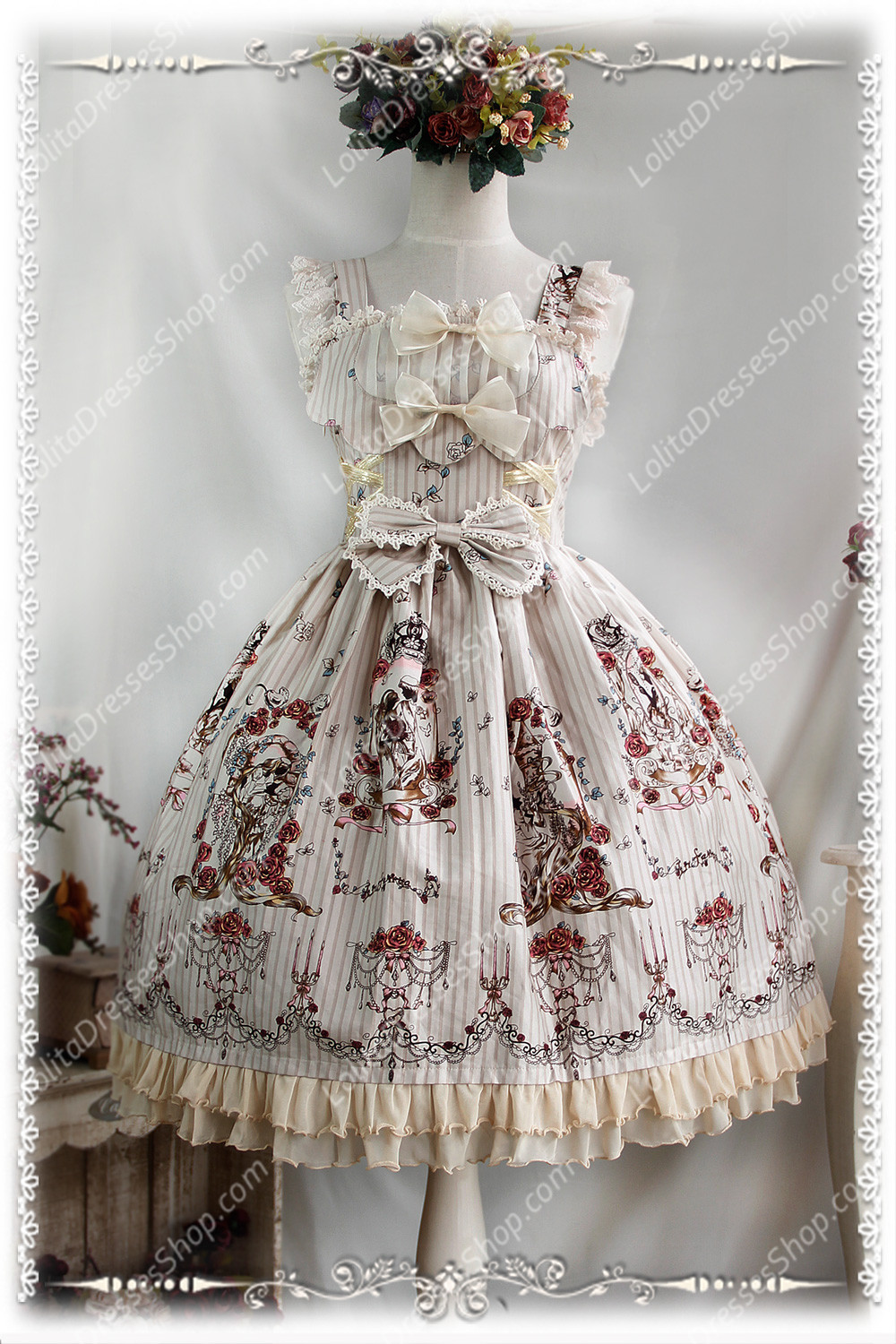 Sweet Cotten Print Jangled Infanta Lolita JSK