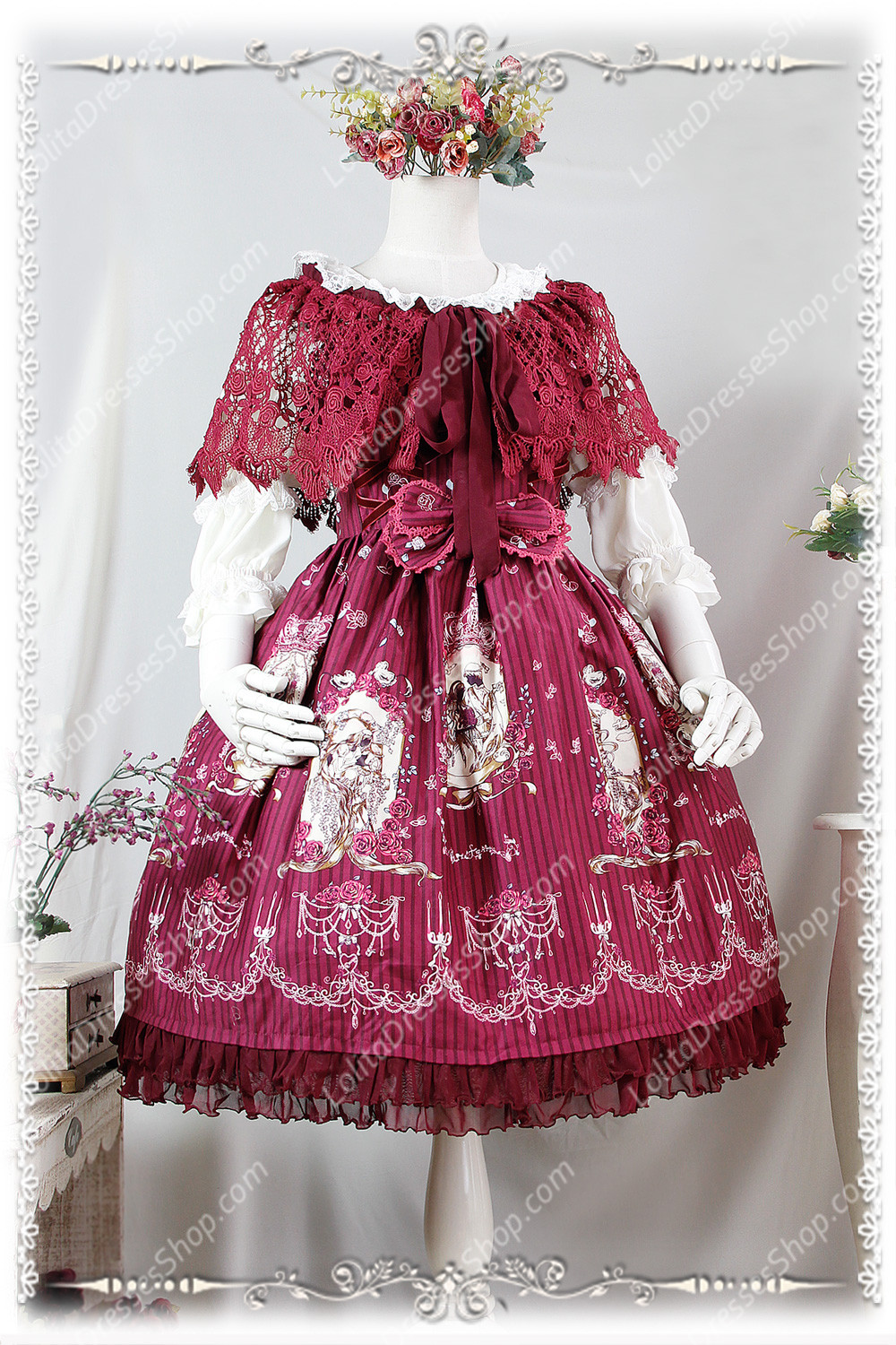 Sweet Cotten Print Jangled Infanta Lolita JSK