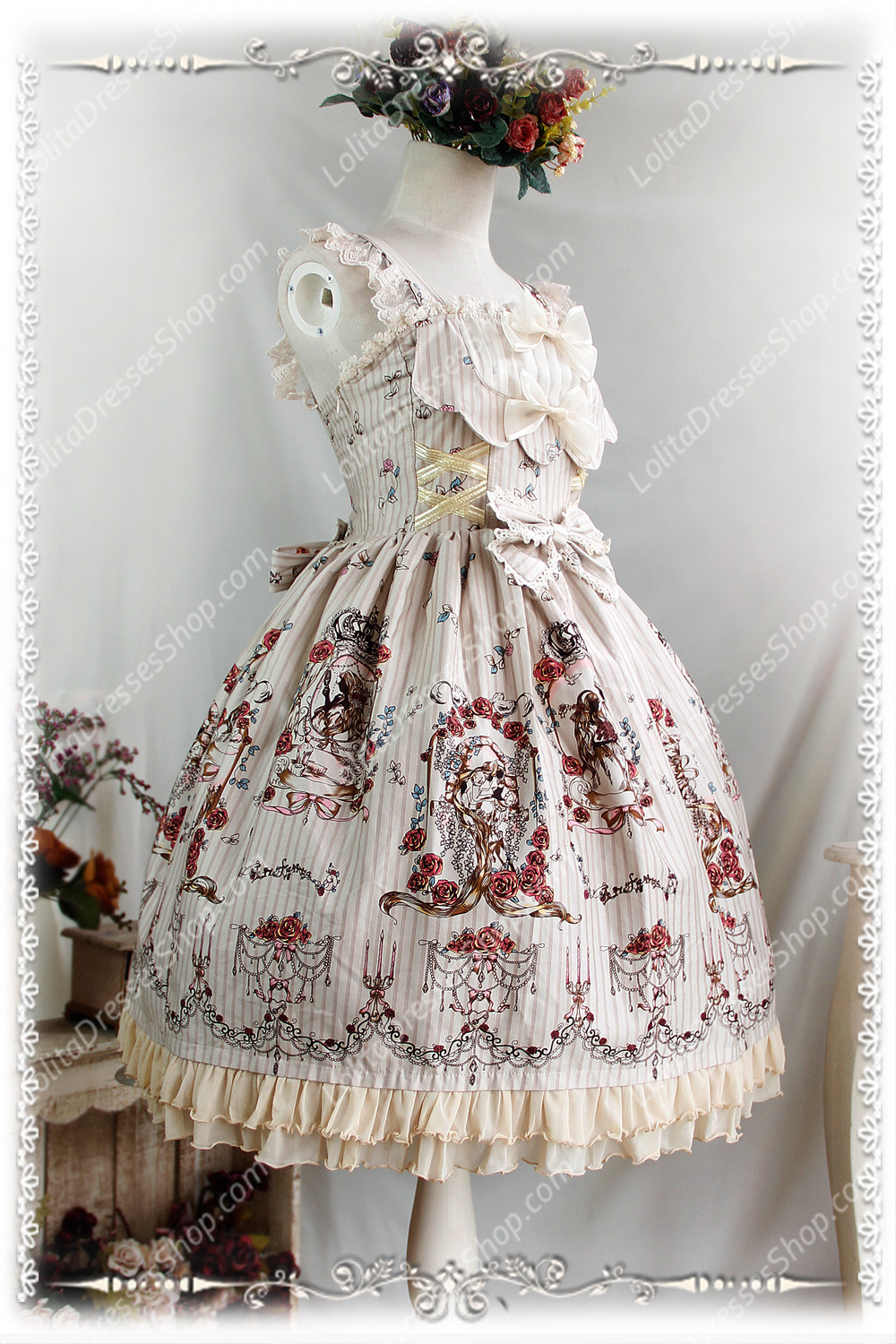 Sweet Cotten Print Jangled Infanta Lolita JSK