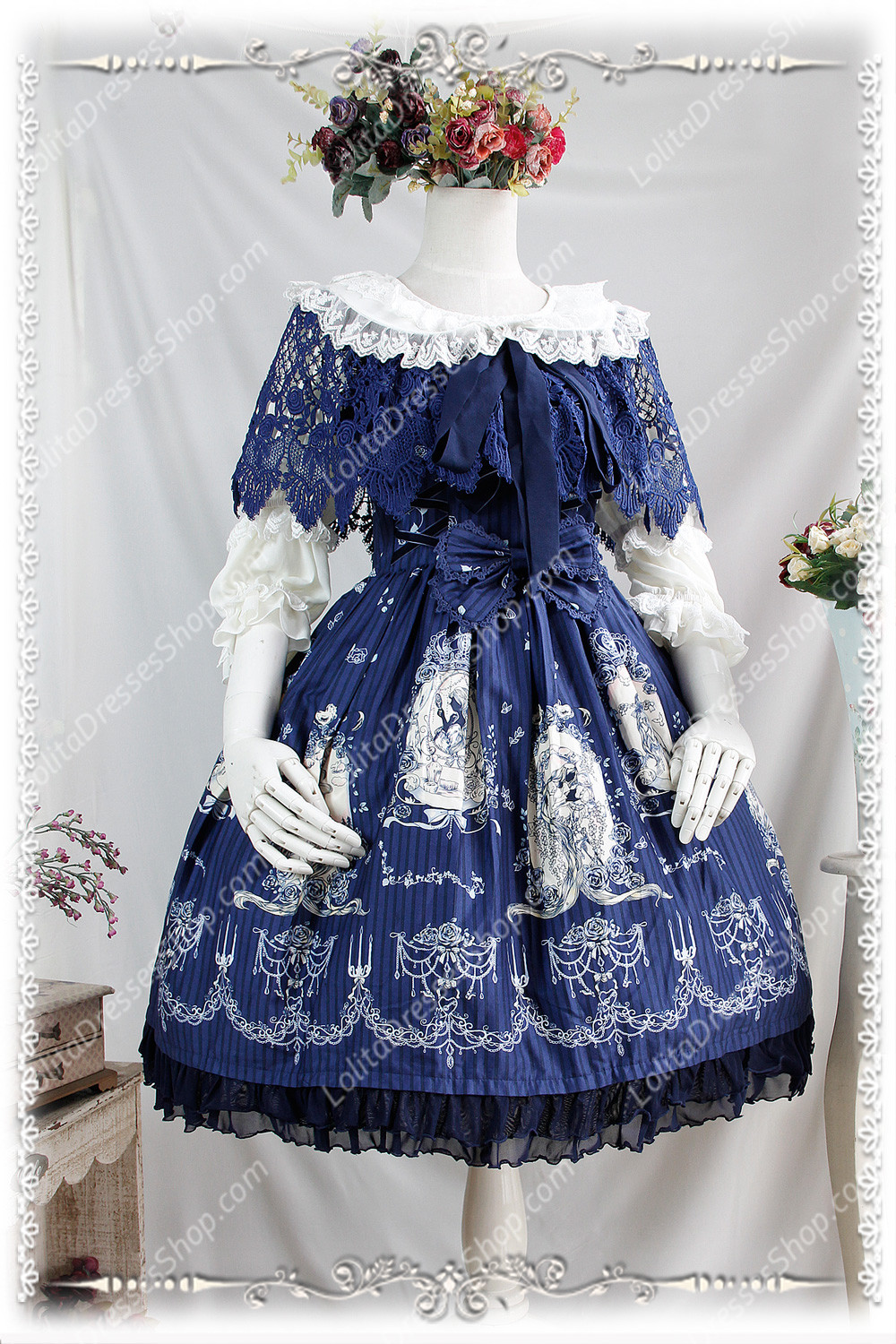 Sweet Cotten Print Jangled Infanta Lolita JSK