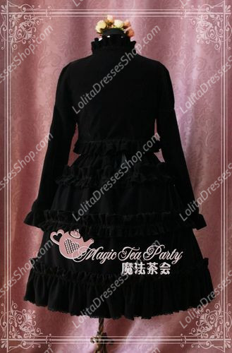 Sweet Magic Tea Party JSK Floral Velveteen suit Lolita Dress