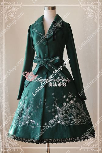 Sweet Magic Tea Party JSK Floral Golden Embroidery Lolita coat