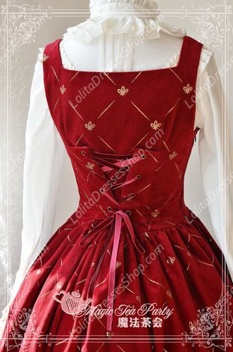 Sweet Magic Tea Party JSK Chest supporting Bronzing Long Lolita Dress