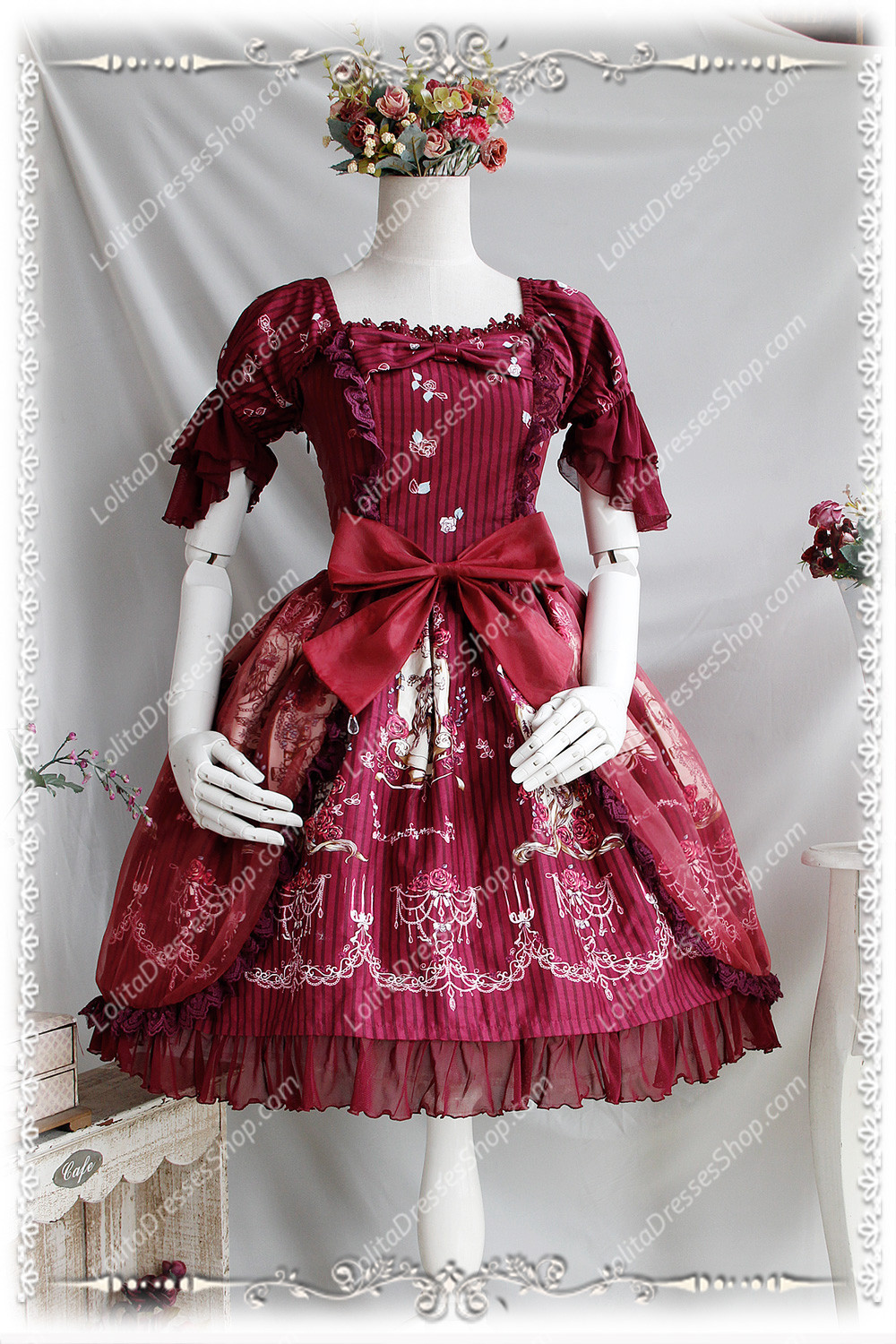 Sweet Cotten Print Jangled Infanta Lolita Dress