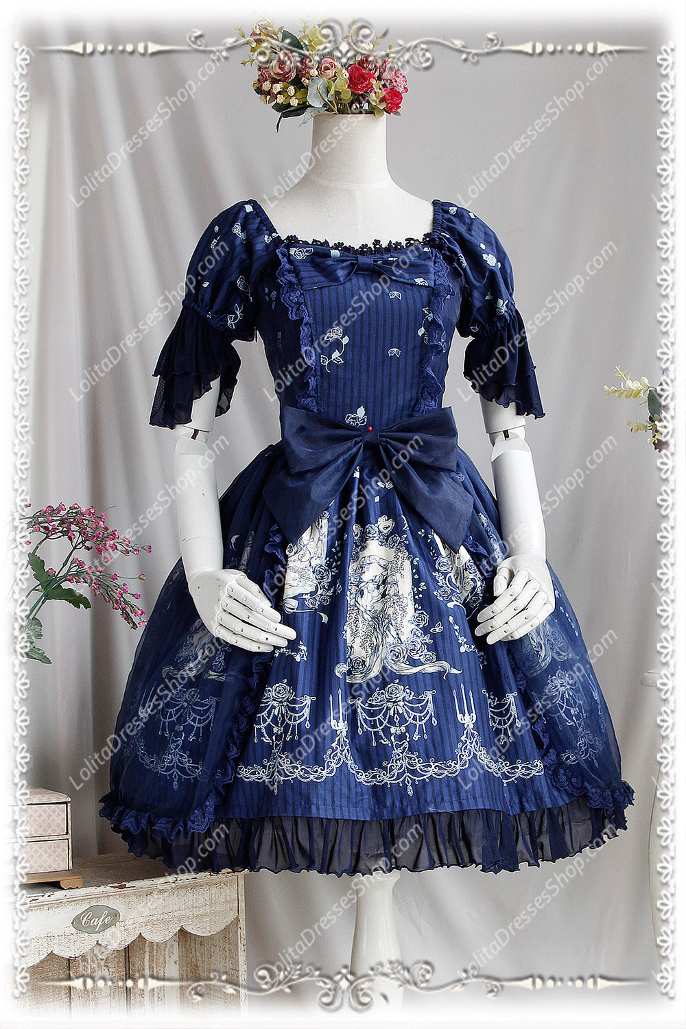 Sweet Cotten Print Jangled Infanta Lolita Dress