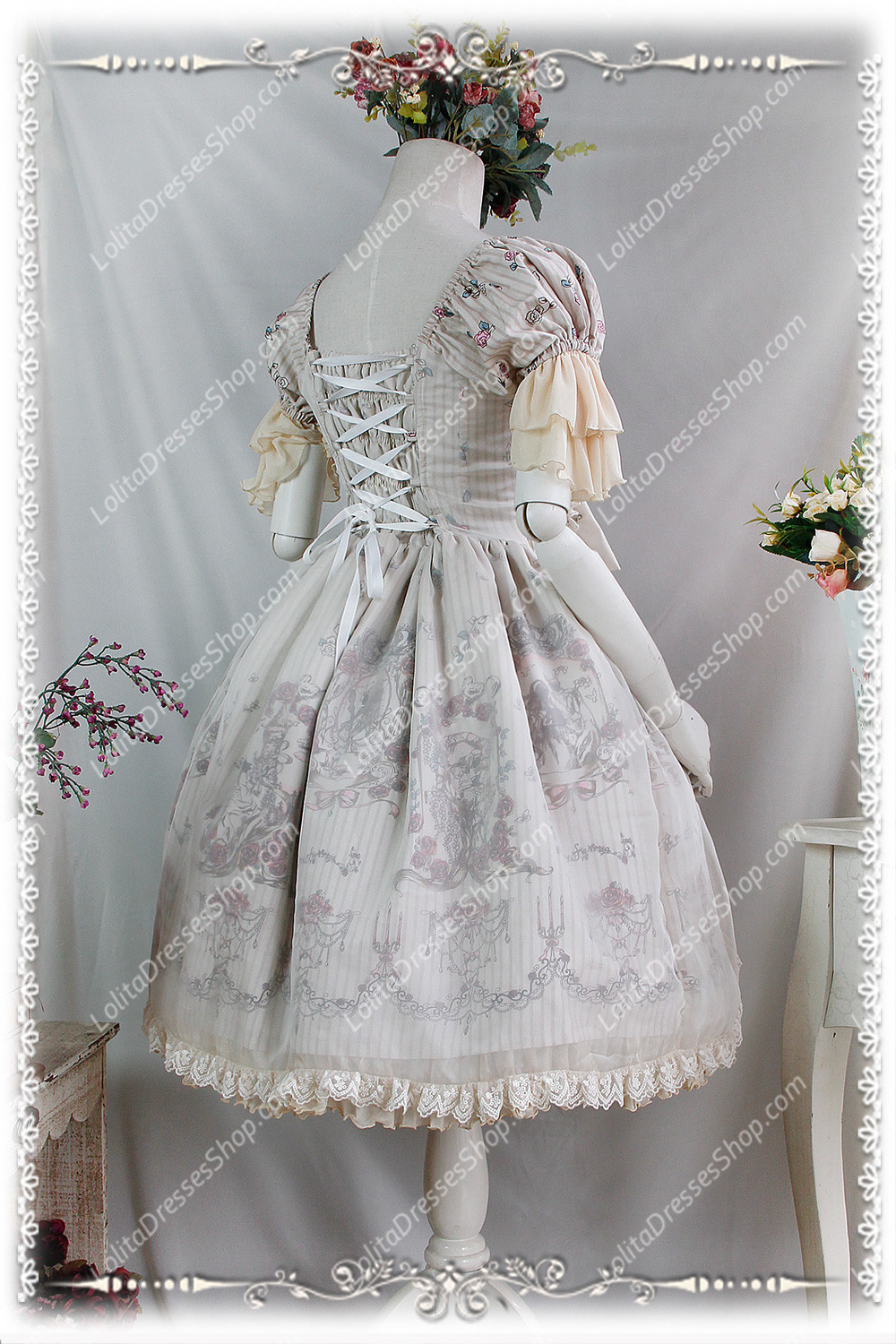 Sweet Cotten Print Jangled Infanta Lolita Dress