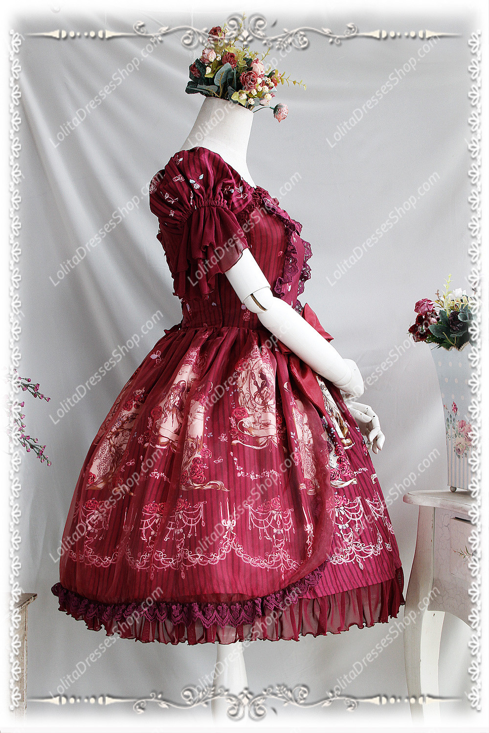 Sweet Cotten Print Jangled Infanta Lolita Dress