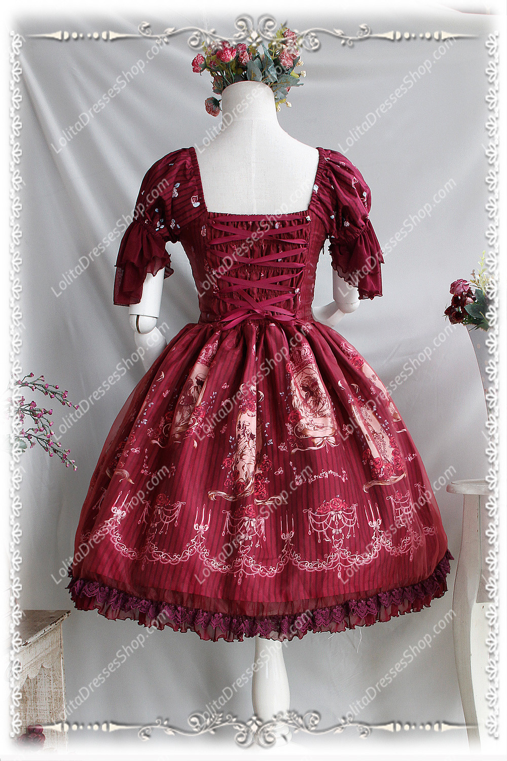Sweet Cotten Print Jangled Infanta Lolita Dress