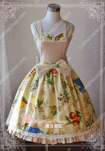 Sweet Cotten Magic Tea Party JSK Floral Flower Print Lolita Dress