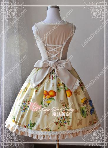 Sweet Cotten Magic Tea Party JSK Floral Flower Print Lolita Dress