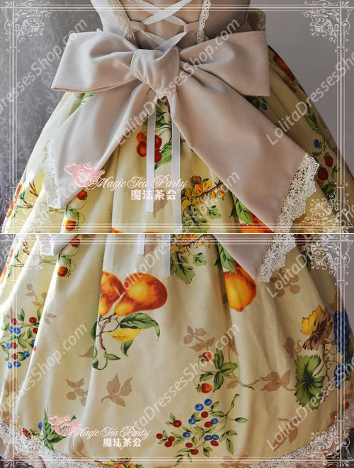 Sweet Cotten Magic Tea Party JSK Floral Flower Print Lolita Dress