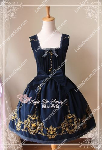 Sweet Magic Tea Party JSK Floral Swan Lake Embroidery Lolita Dress