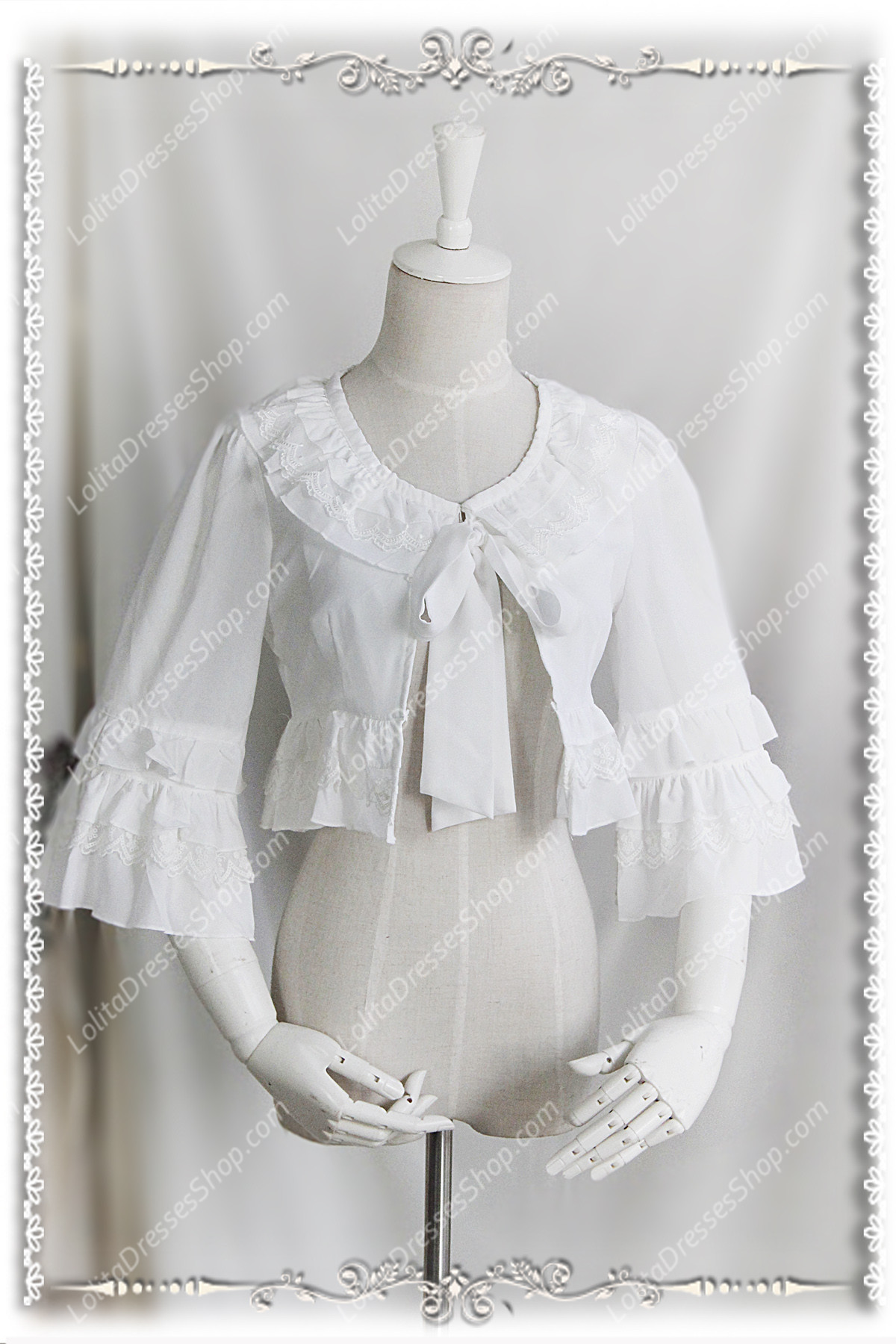 Sweet Cotten Three Quarter Chiffon Infanta Lolita Shirt