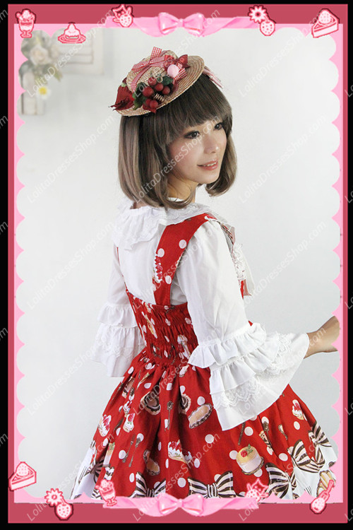 Sweet Cotten Three Quarter Chiffon Infanta Lolita Shirt