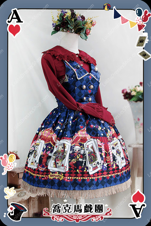 Sweet Cotten Jock Circus Print Infanta JSK Lolita Dress