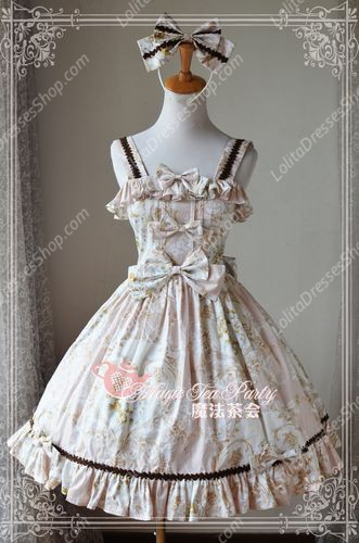 Sweet Magic Tea Party JSK Flowers Print Lolita Dress