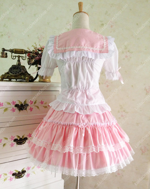 Sweet Cotten Salior Three piece-suit Lolita Dress