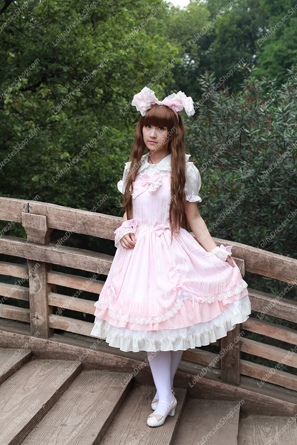 Sweet Cotten Summer Solid Color Souffle Song Lolita JSK Dress