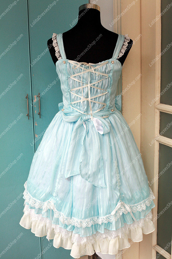 Sweet Cotten Summer Solid Color Souffle Song Lolita JSK Dress