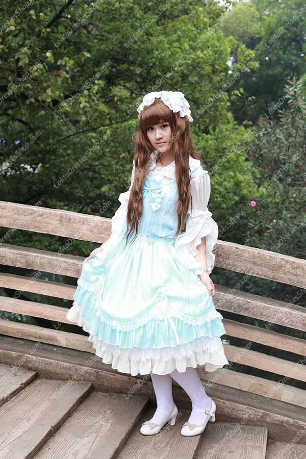 Sweet Cotten Summer Solid Color Souffle Song Lolita JSK Dress