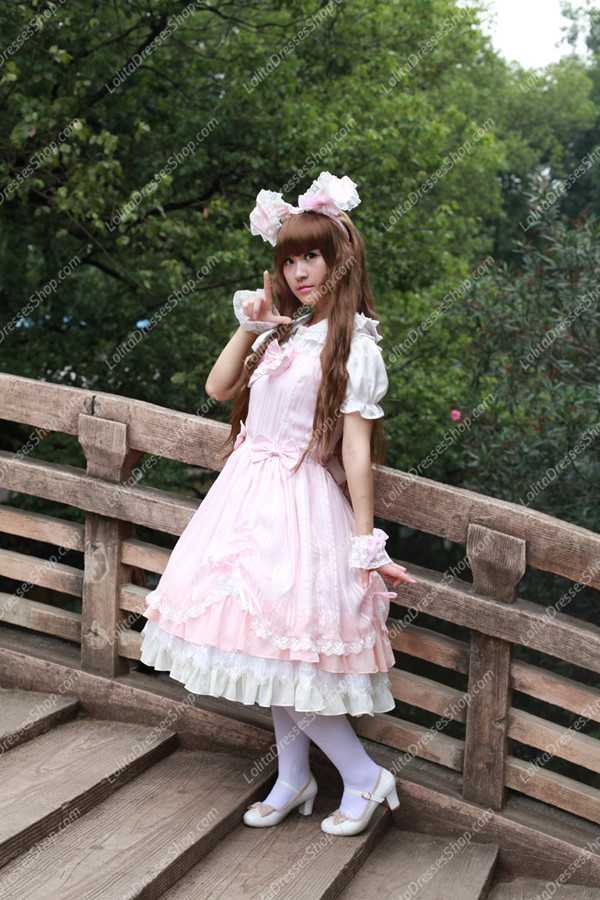 Sweet Cotten Summer Solid Color Souffle Song Lolita JSK Dress