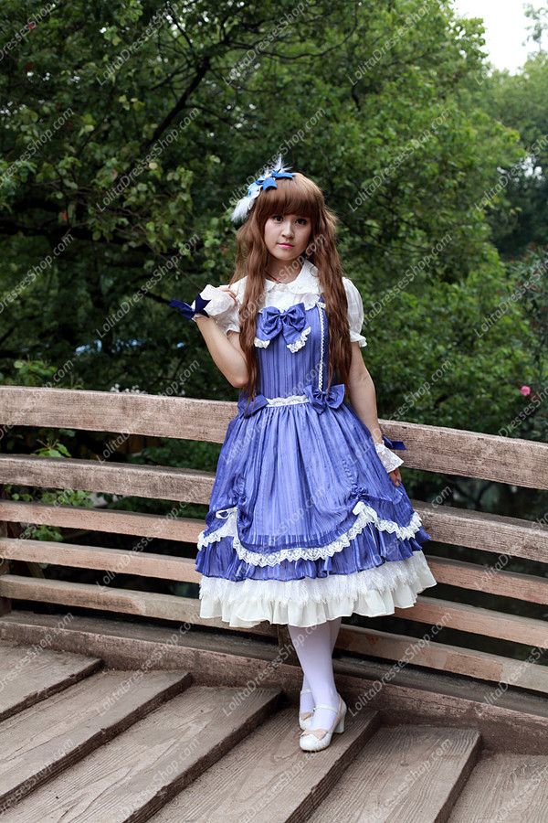 Sweet Cotten Summer Solid Color Souffle Song Lolita JSK Dress