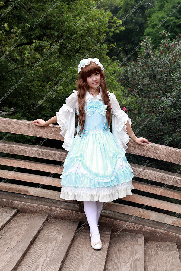 Sweet Cotten Summer Solid Color Souffle Song Lolita JSK Dress