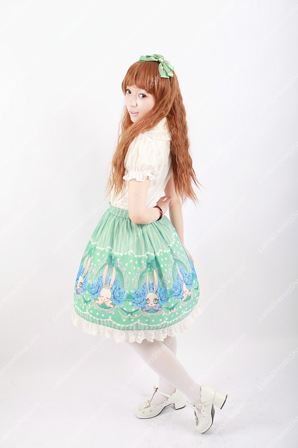 Sweet Cotten Original Print Rabbit Souffle Song Lolita Overskirt