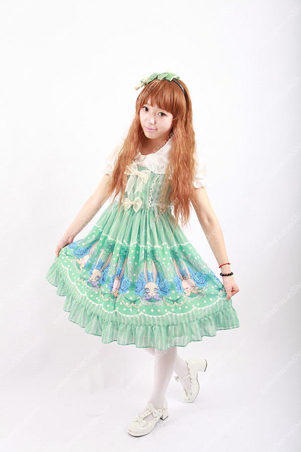 Sweet Cotten Original Print Souffle Song Lolita Dress