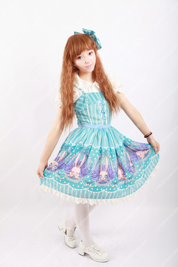 Sweet Cotten Original Print Rabbit Souffle Song Lolita Dress