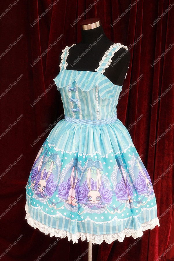 Sweet Cotten Original Print Rabbit Souffle Song Lolita Dress