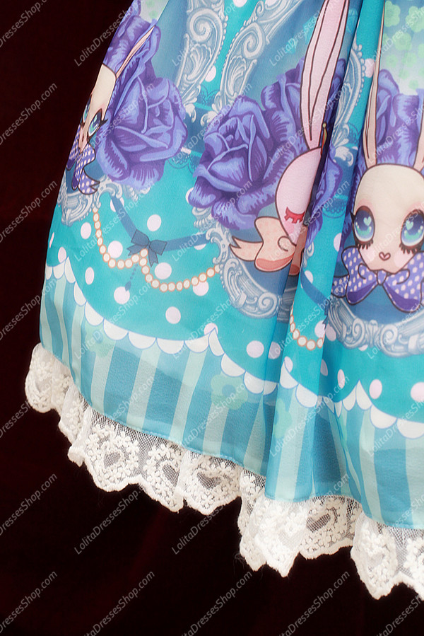 Sweet Cotten Original Print Rabbit Souffle Song Lolita Dress